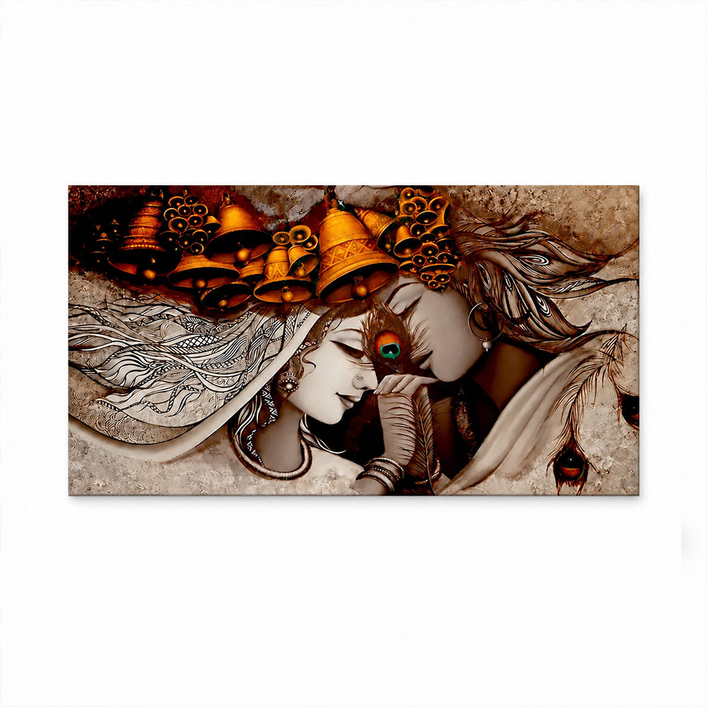 Radha Krishna Divine Love Canvas Wall Painting