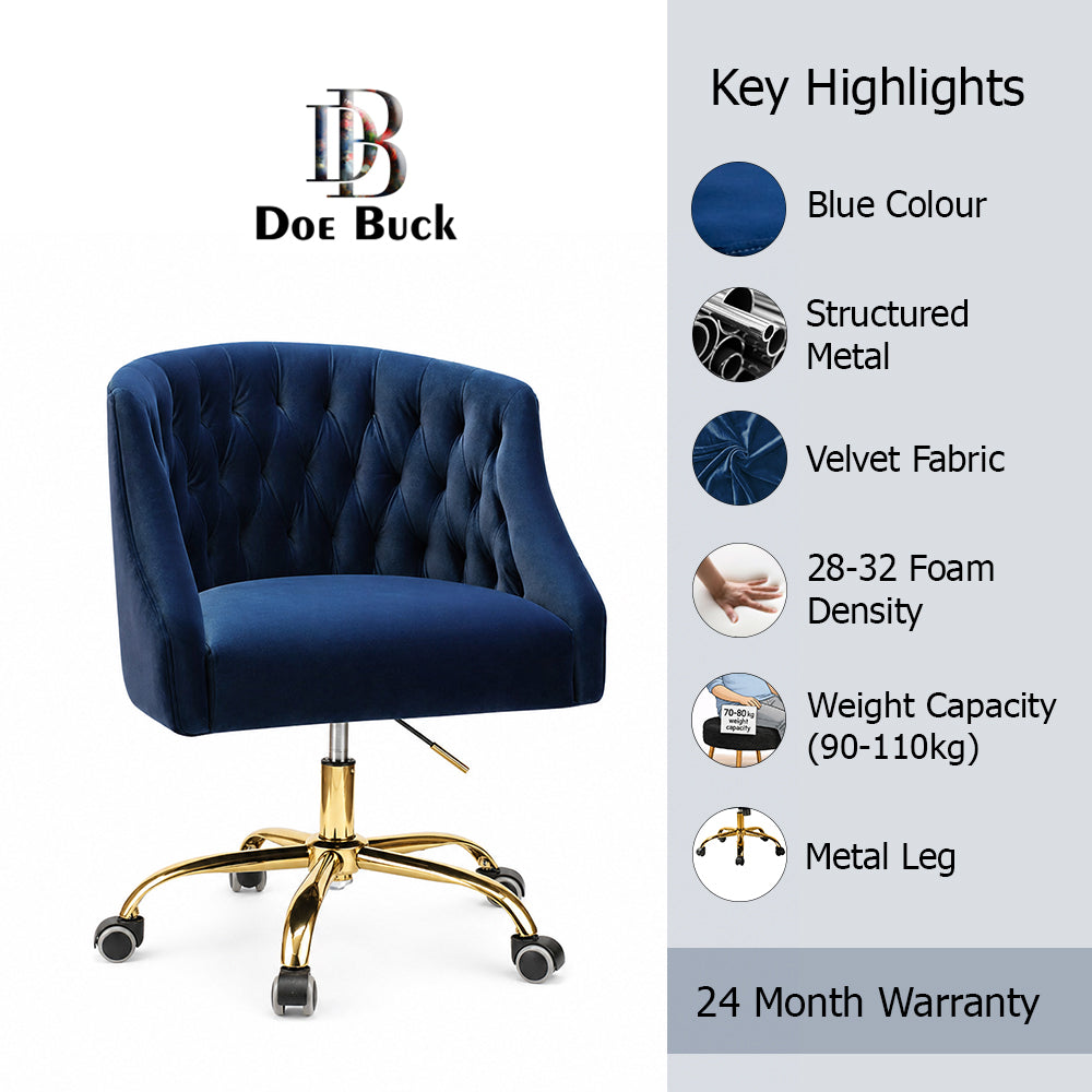 Clemence Office Chair |Blue