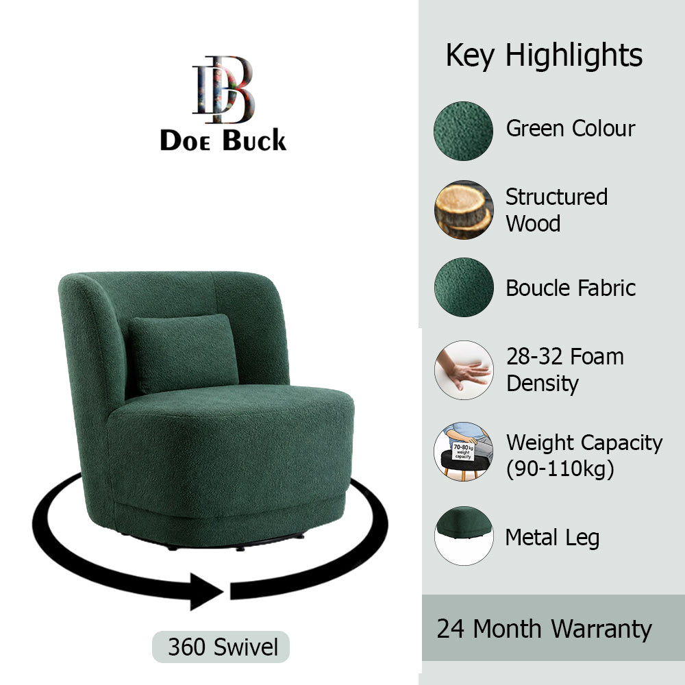 Doe Buck Schillar Lounge Chair|Green