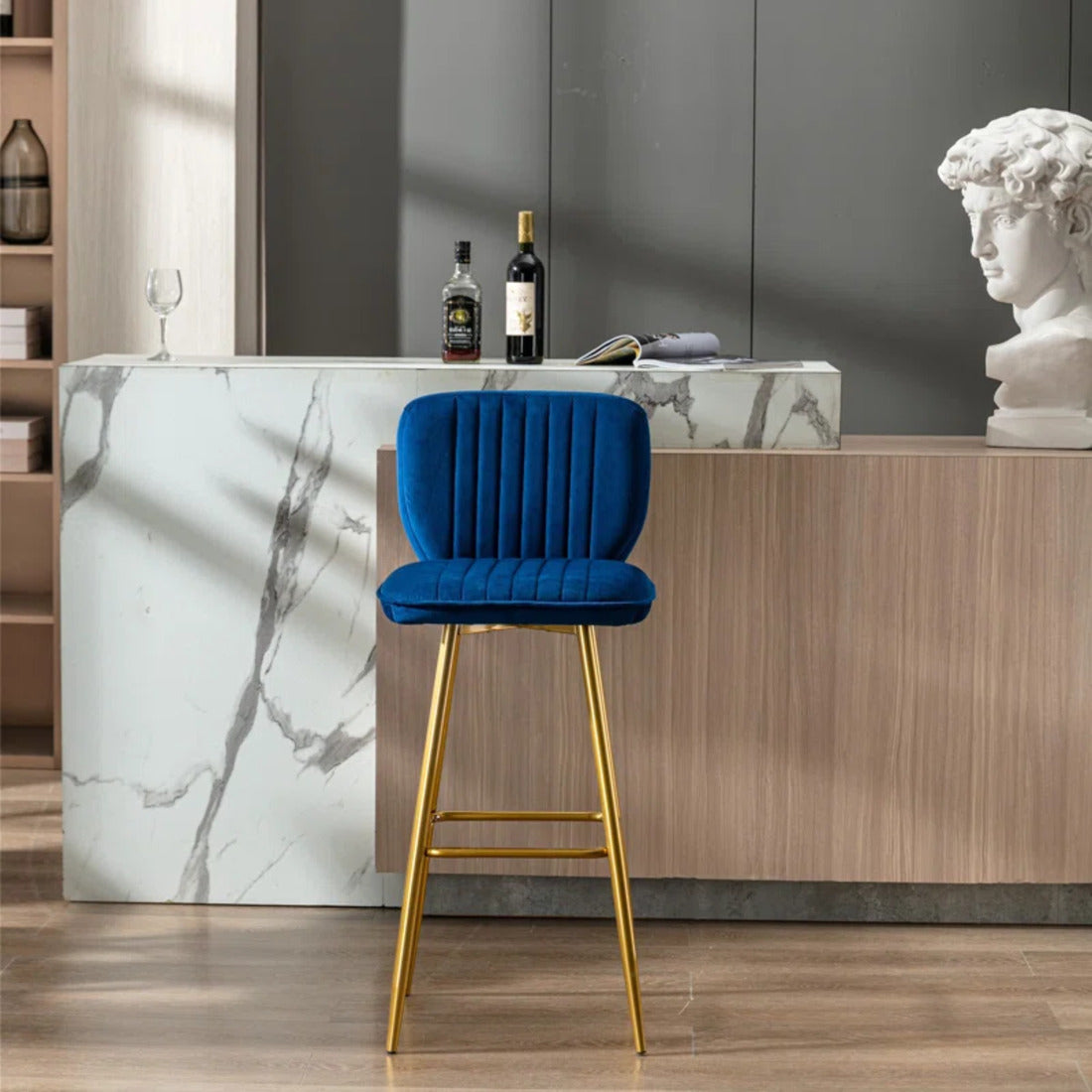 Rafael Bar Stool - Blue