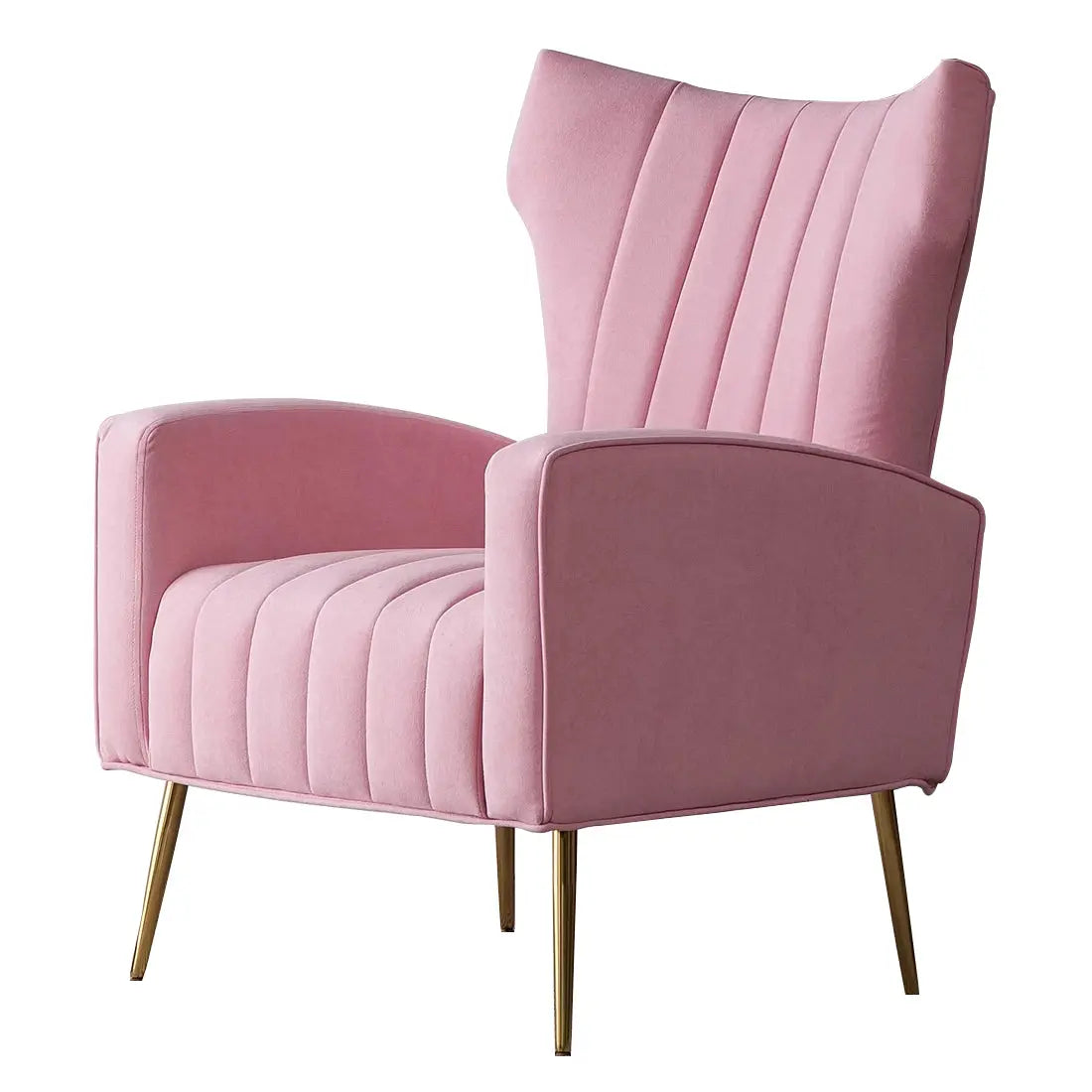 Orion Wingback Accent Chair – Pink