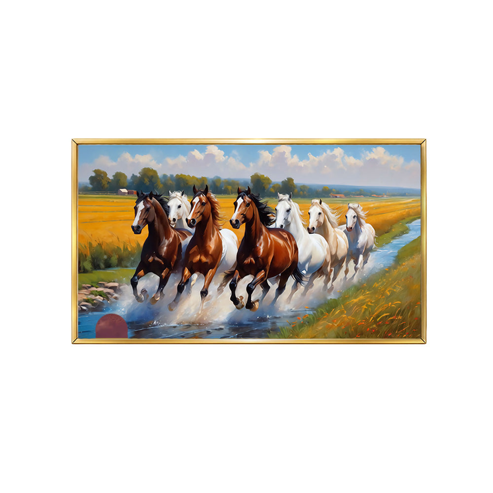 Running Horses Landscape Canvas Wall Painting