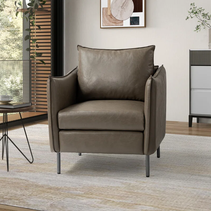 Lucas Accent Chair Grey | Mid Century Accent Chair Smoke Grey