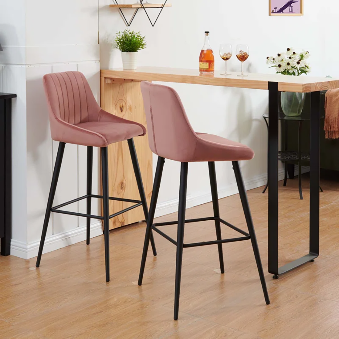 Daulton Counter Stool - Pink