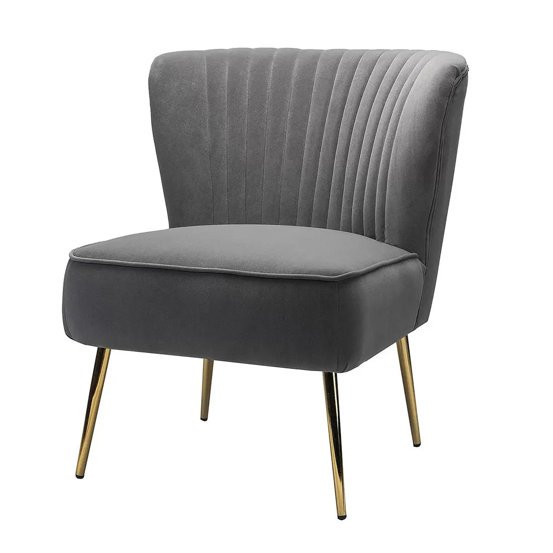 Luna Tufted Accent Chair – Grey