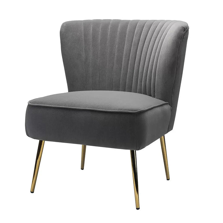Luna Tufted Accent Chair – Grey
