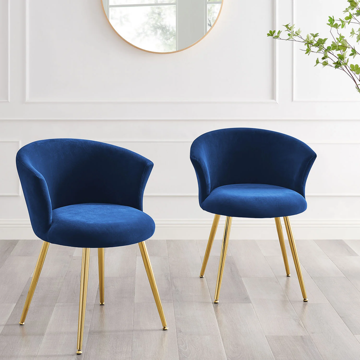 Marwood Accent Chair Blue | Modern Wooden Accent Chair Navy Blue