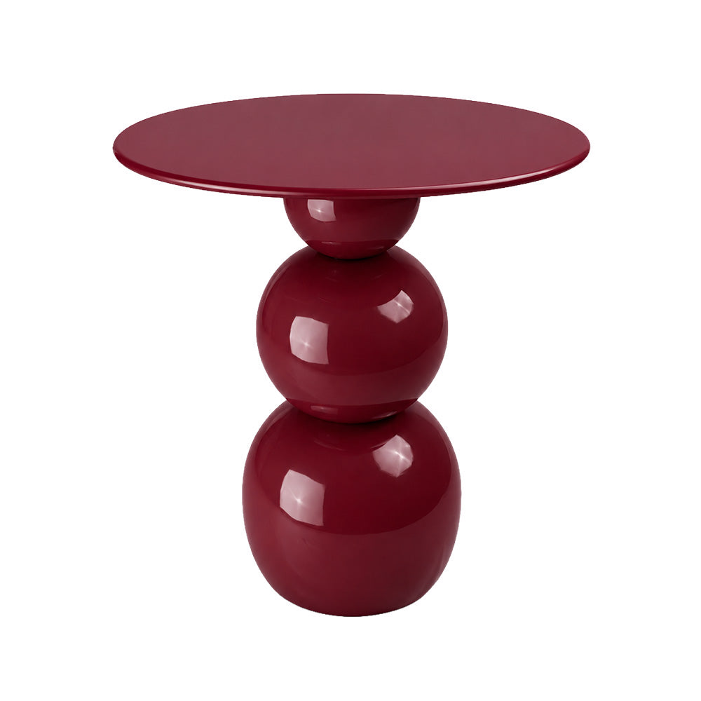 Modern Sculptural Side Table with Round Top