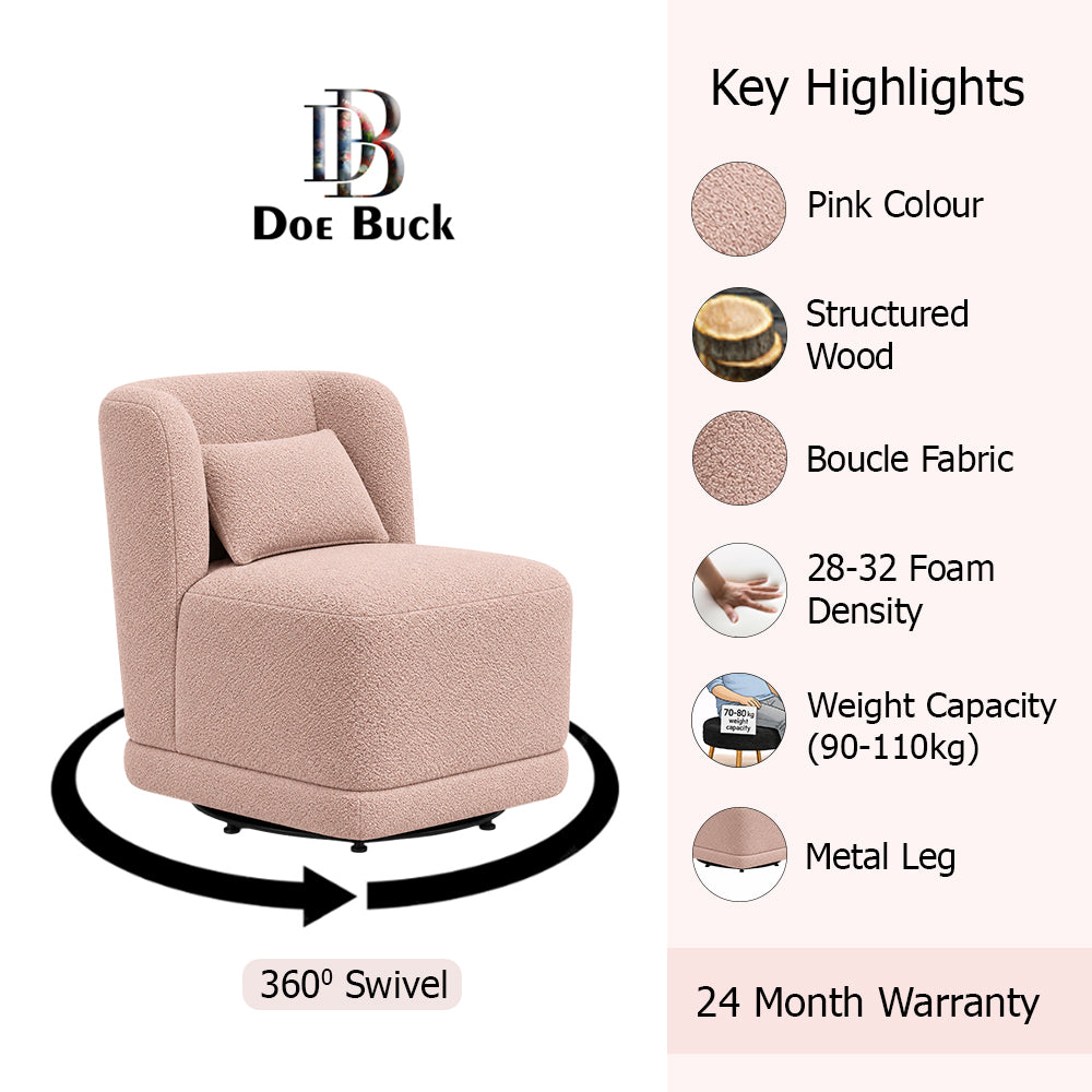 Doe Buck Schillar Lounge Chair | Pink