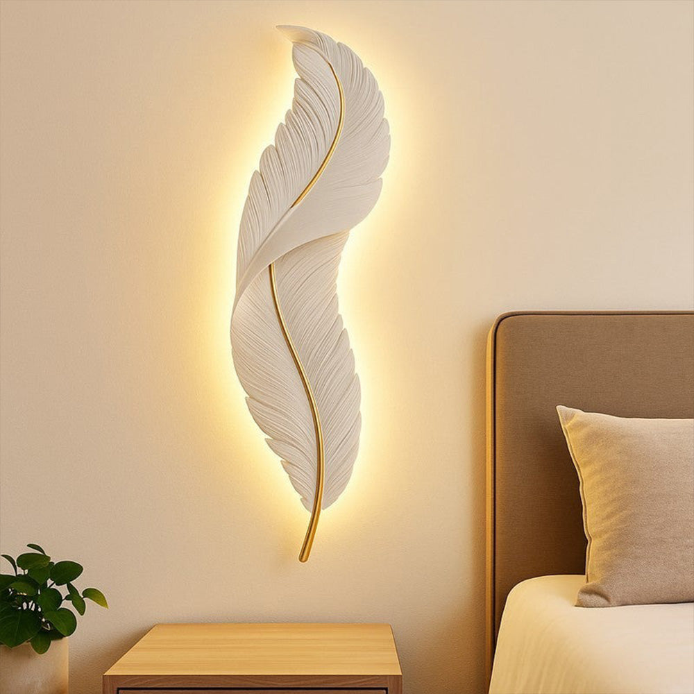 Feather LED wall light