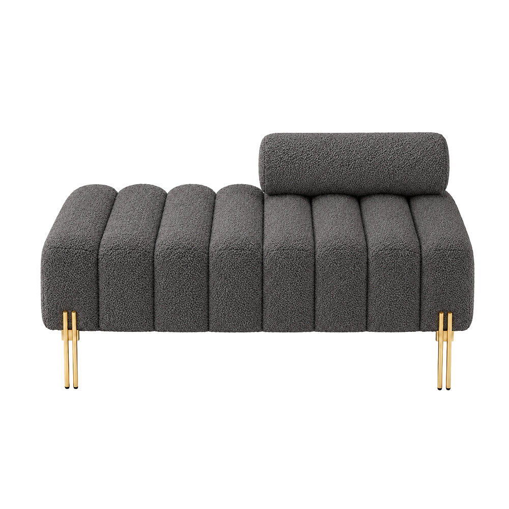 Doe Buck crest bench With Golden Legs|Grey
