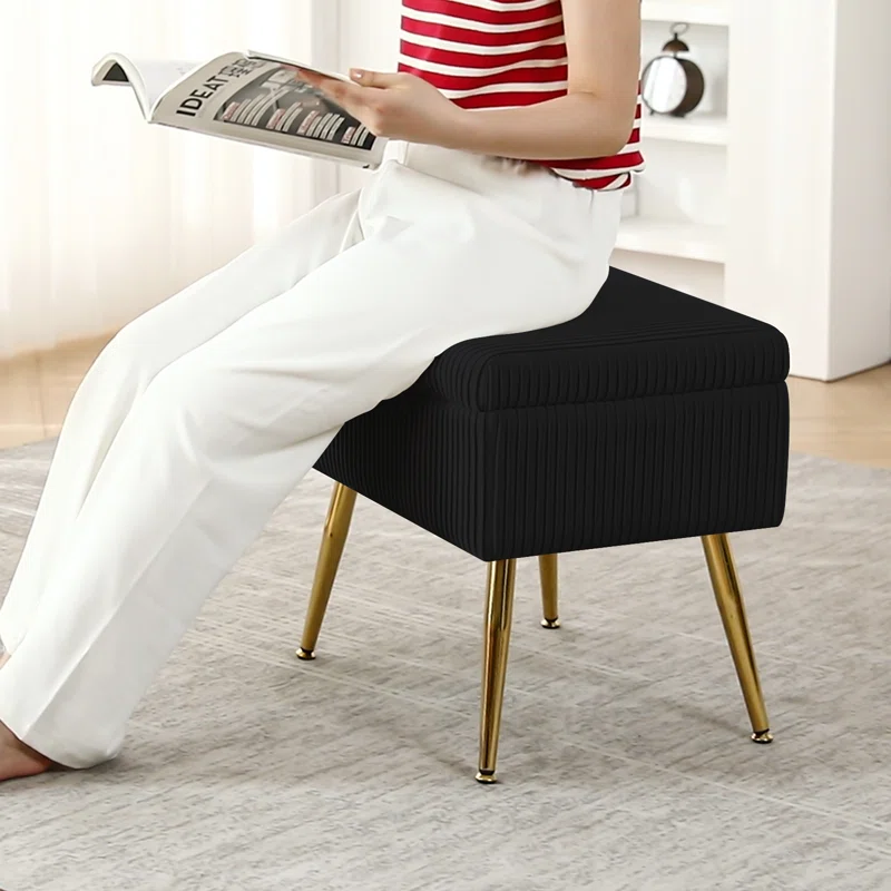 Zim Ottoman In Black