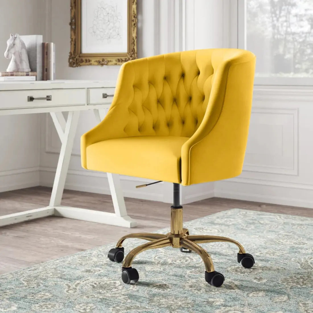 Clemence Modern Task Chair – Yellow