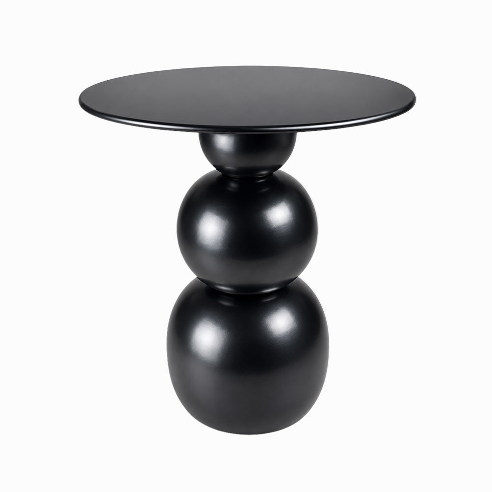 Modern Sculptural Side Table with Round Top