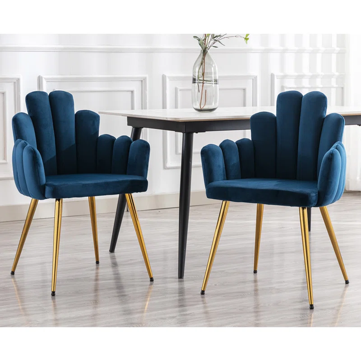 Trent Accent Chair Blue | Modern Fabric Accent Chair Navy Blue
