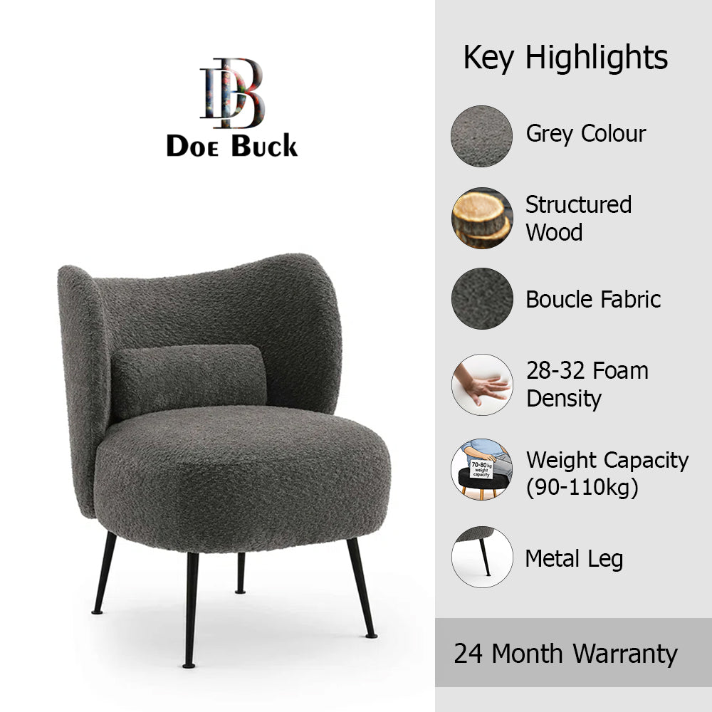 Collin Accent Chair| Grey