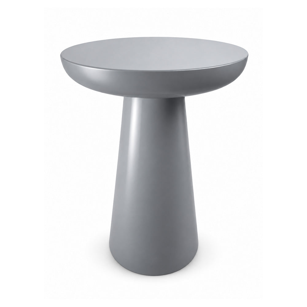 Modern Metal Round Pedestal Side Table
