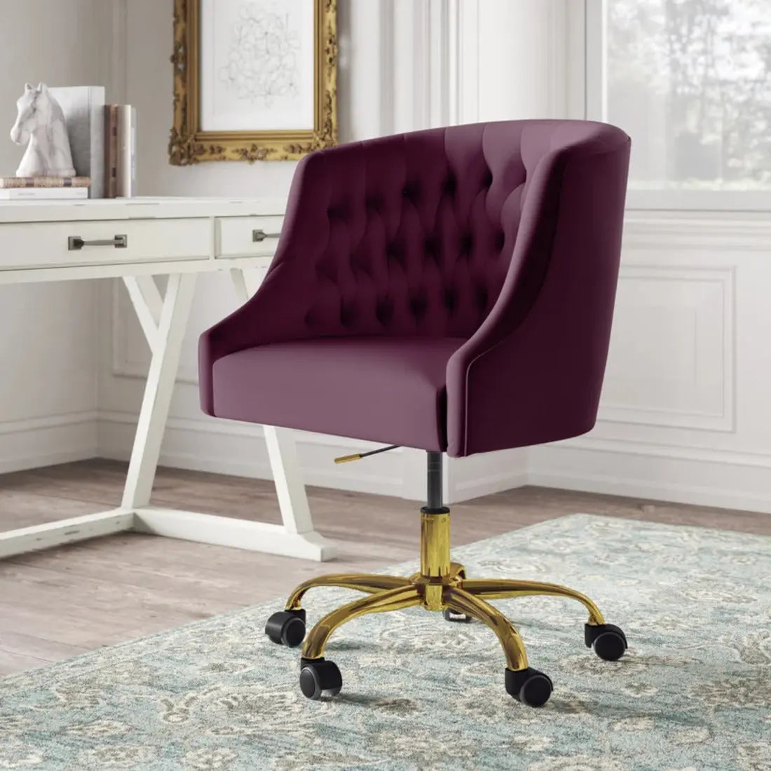 Clemence Modern Task Chair – Purple