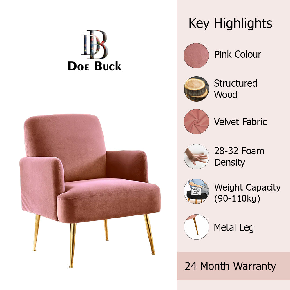 Esme Accent Chair|Pink