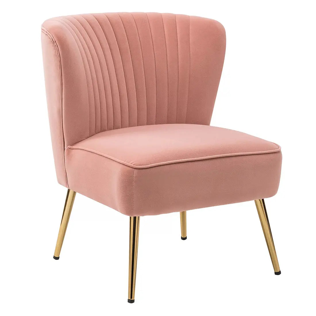 Luna Tufted Accent Chair – Pink