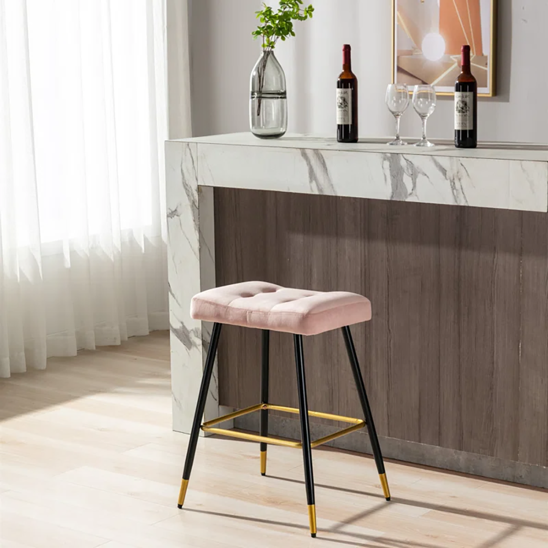 Julio Counter Stool - Pink