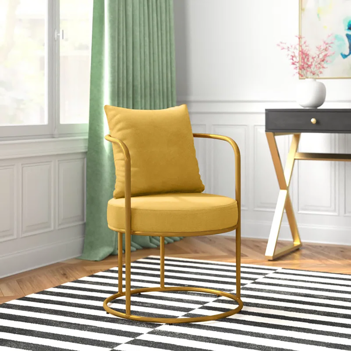 Allex Chair Mustard | Minimalist Side Chair Mustard Yellow
