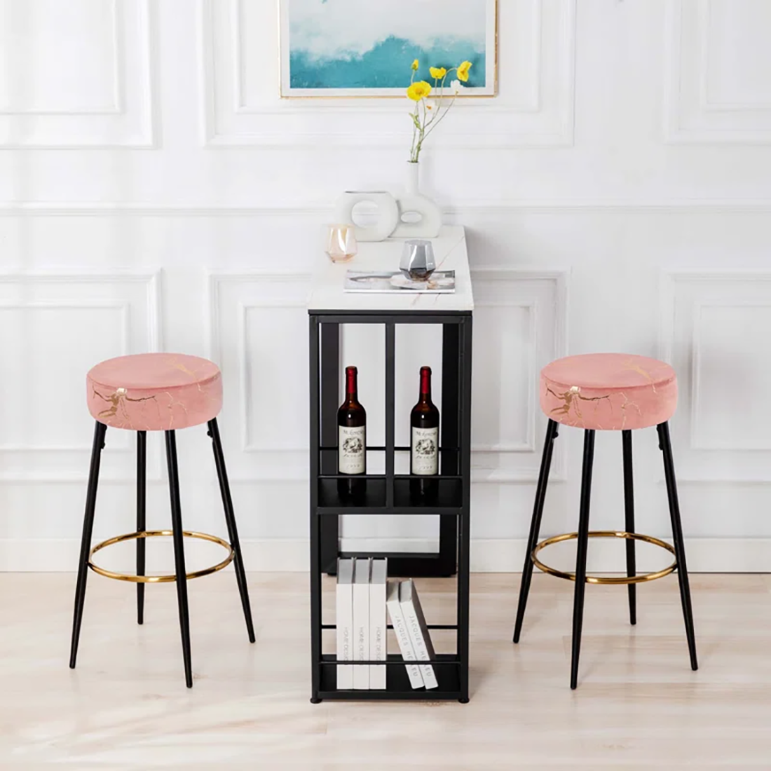 Nahman Bar Stool - Pink
