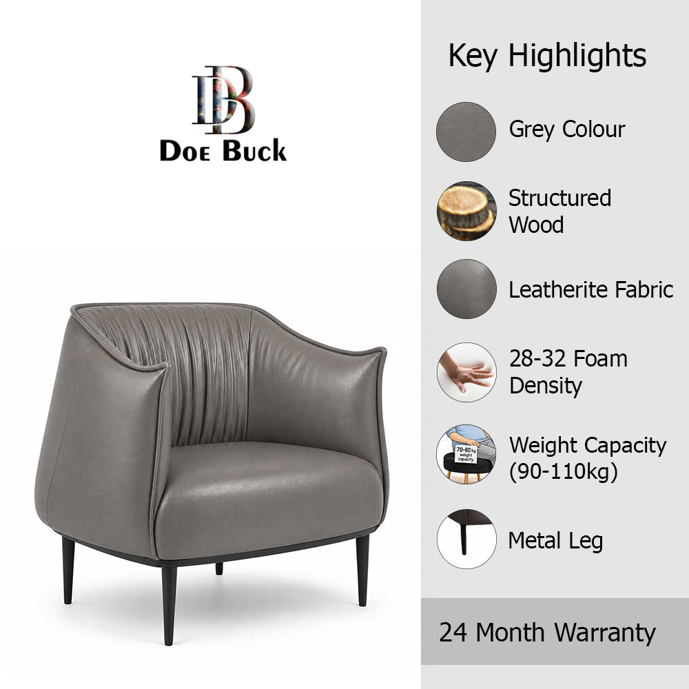 Almeda Lounge Chair| Grey