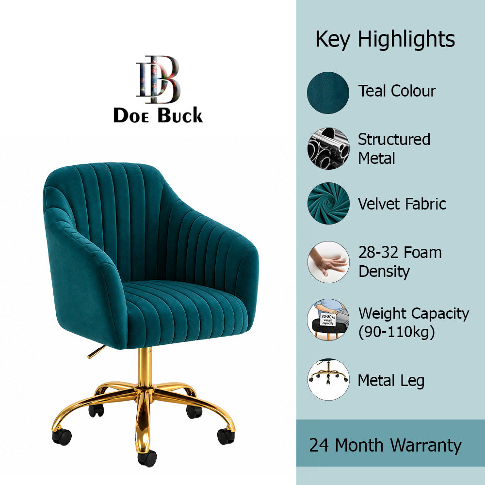 Louise Office Chair| Teal