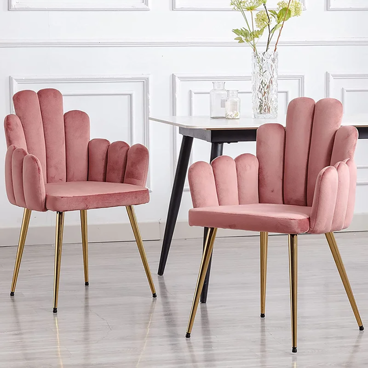 Trent Accent Chair Pink | Modern Fabric Accent Chair Blush Pink