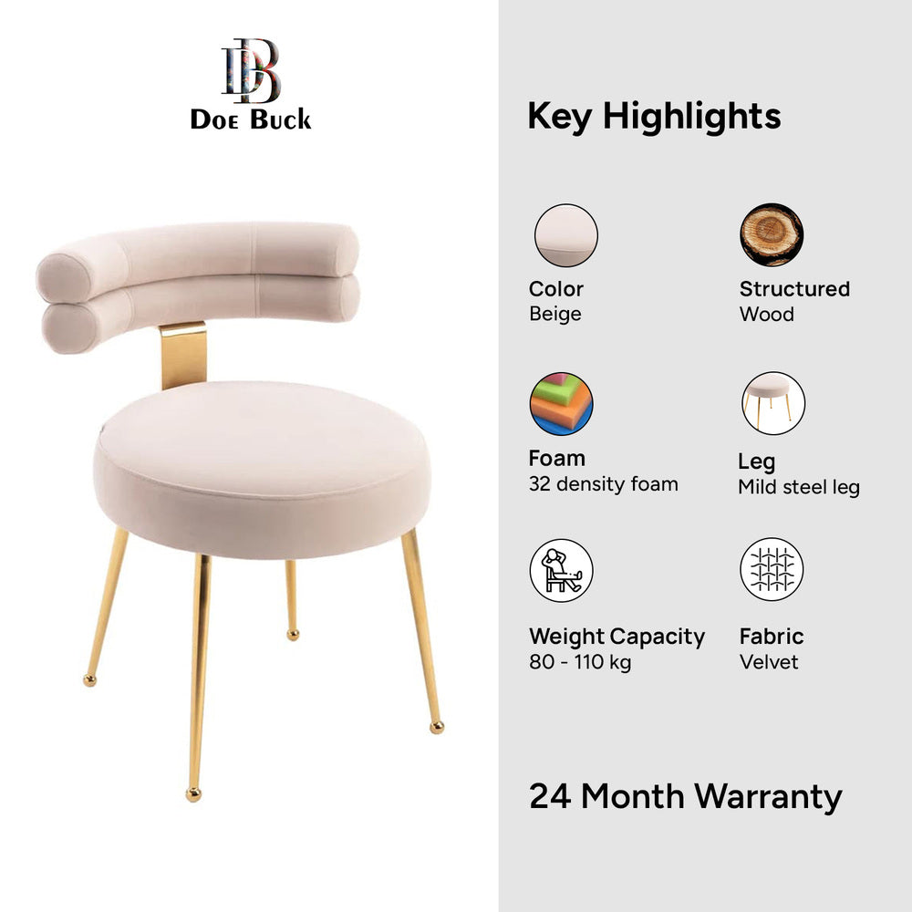 Swizzy Accent Chair Beige | Soft Cushion Accent Chair Cream Beige