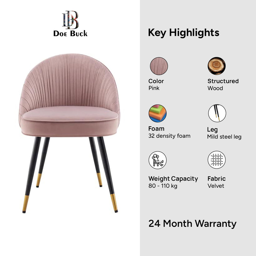Momence Accent Chair Pink | Luxury Lounge Accent Chair Blush Pink