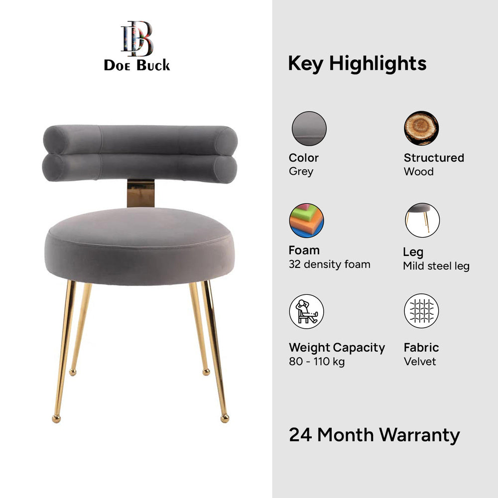 Swizzy Accent Chair Grey | Soft Cushion Accent Chair Mist Grey