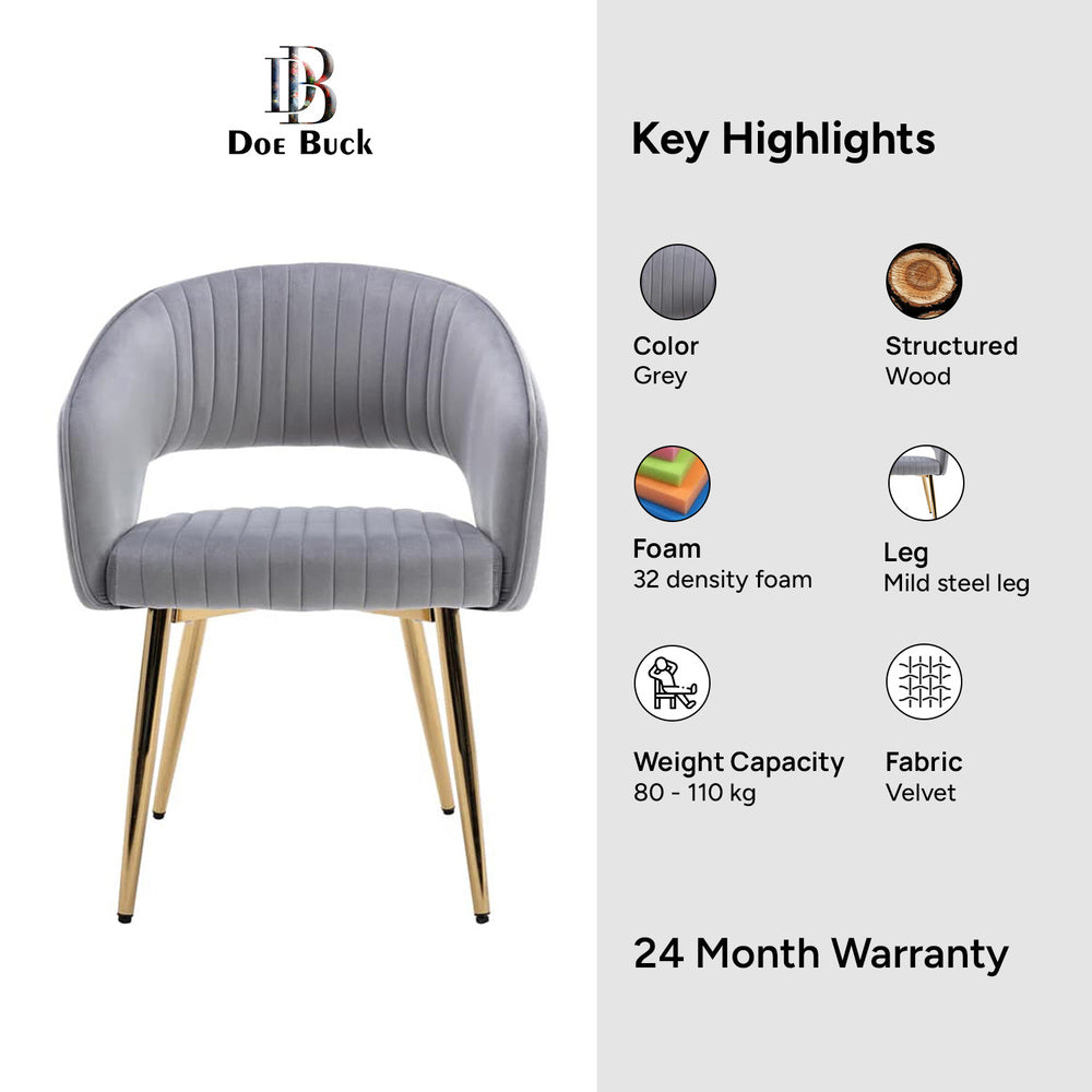 Ayatt Accent Chair Grey | Contemporary Armchair Cool Grey