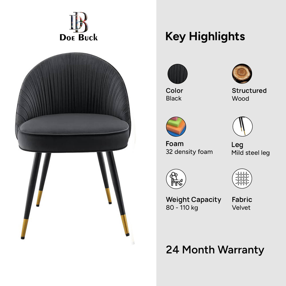 Momence Accent Chair Black | Luxury Lounge Accent Chair Black