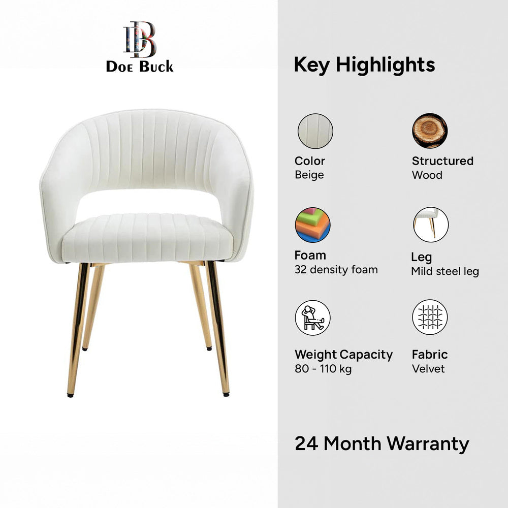 Ayatt Accent Chair Beige | Contemporary Armchair Soft Beige