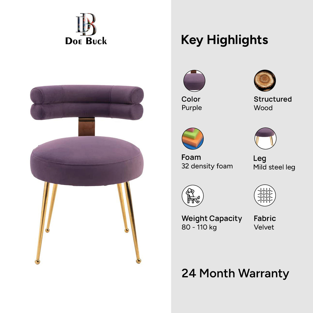 Swizzy Accent Chair Purple | Soft Cushion Accent Chair Violet Purple