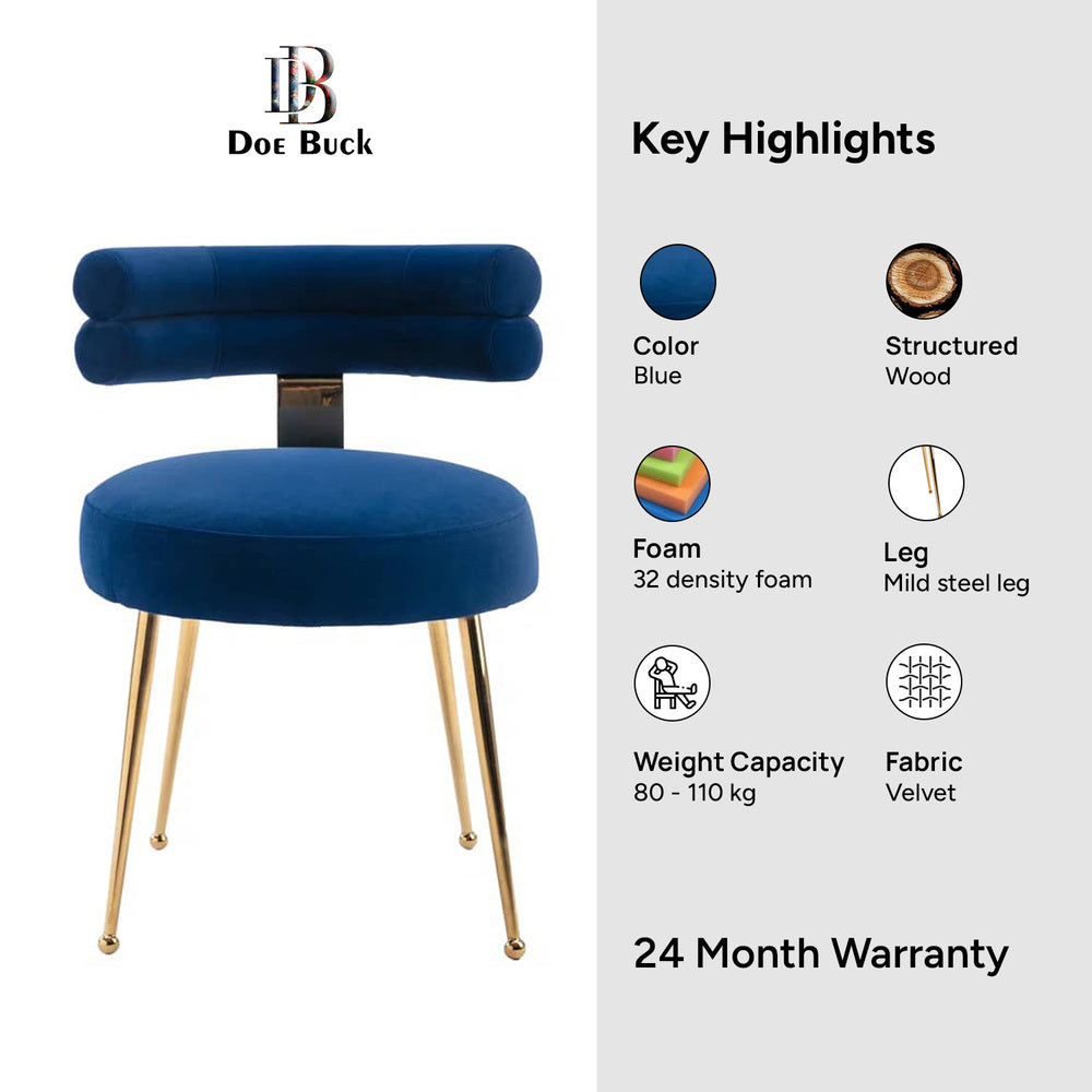 Swizzy Accent Chair Blue | Soft Cushion Accent Chair Sky Blue