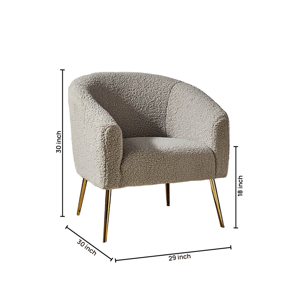 Herrin Accent Chair Beige | Scandinavian Accent Chair Beige