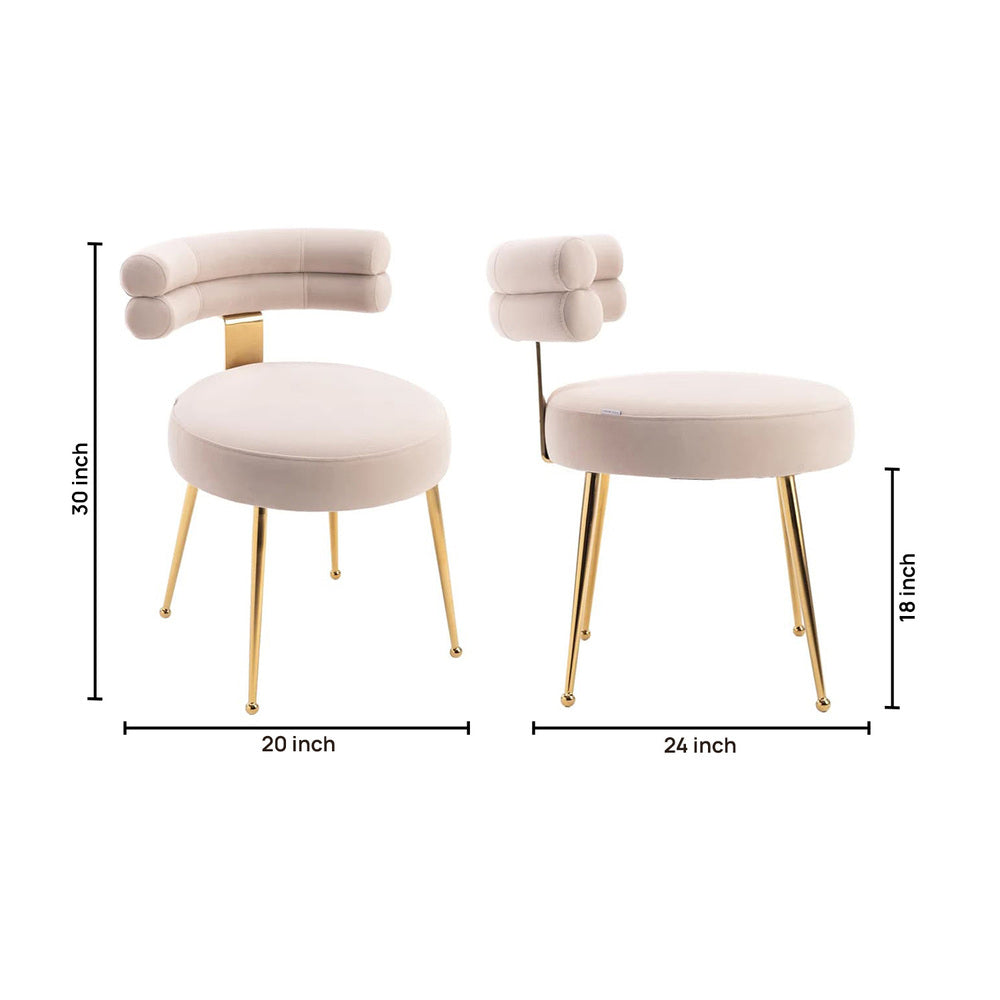 Swizzy Accent Chair Beige | Soft Cushion Accent Chair Cream Beige