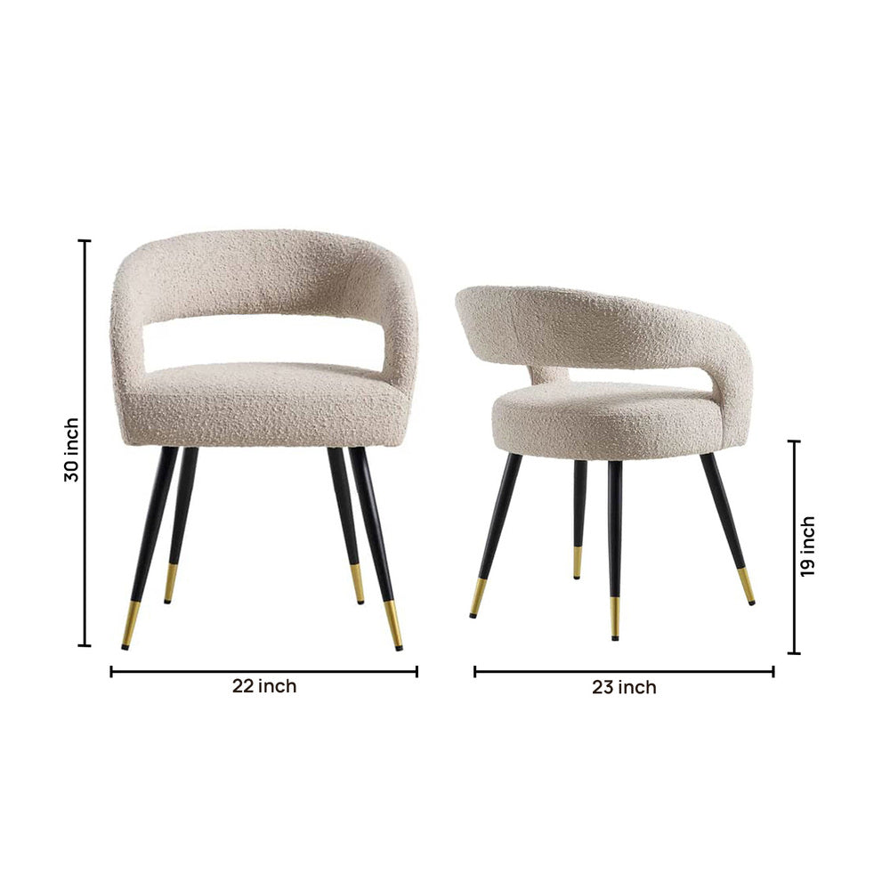 Bentlee Accent Chair Beige Boucle | Boucle Fabric Accent Chair Beige