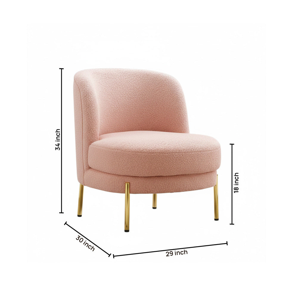 Addaly Accent Chair Pink | Modern Home Accent Chair Rose Pink