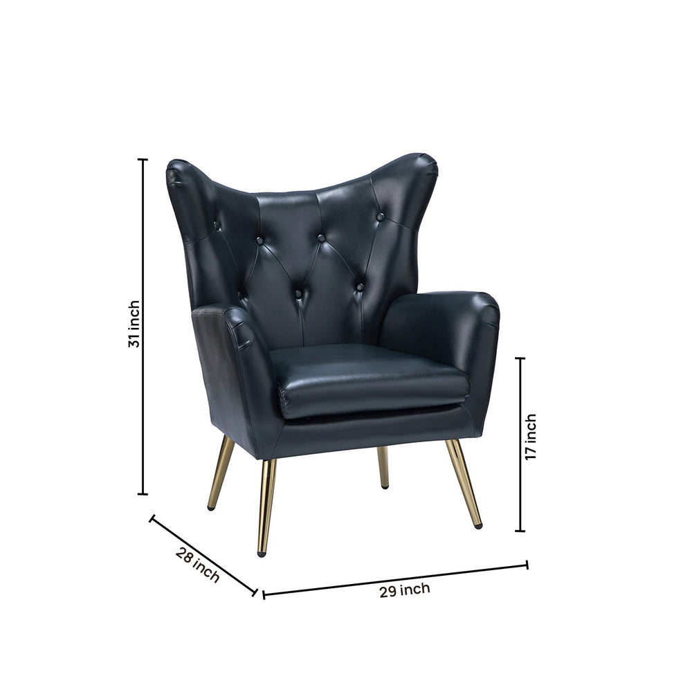 Hedley Accent Chair Black | Classic Armchair Black