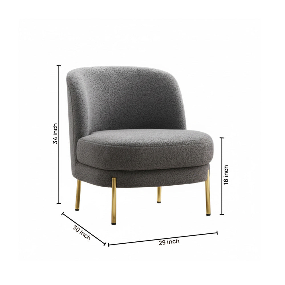 Addaly Accent Chair Grey | Modern Home Accent Chair Stone Grey