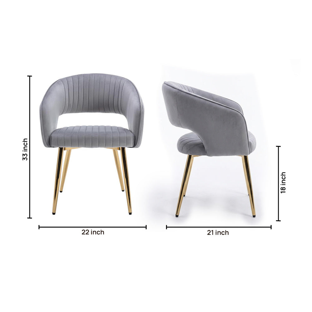 Ayatt Accent Chair Grey | Contemporary Armchair Cool Grey