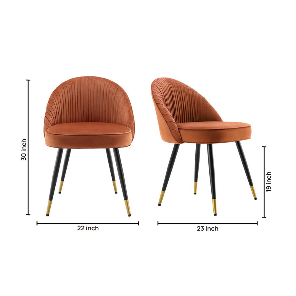 Momence Accent Chair Orange | Luxury Lounge Accent Chair Amber Orange