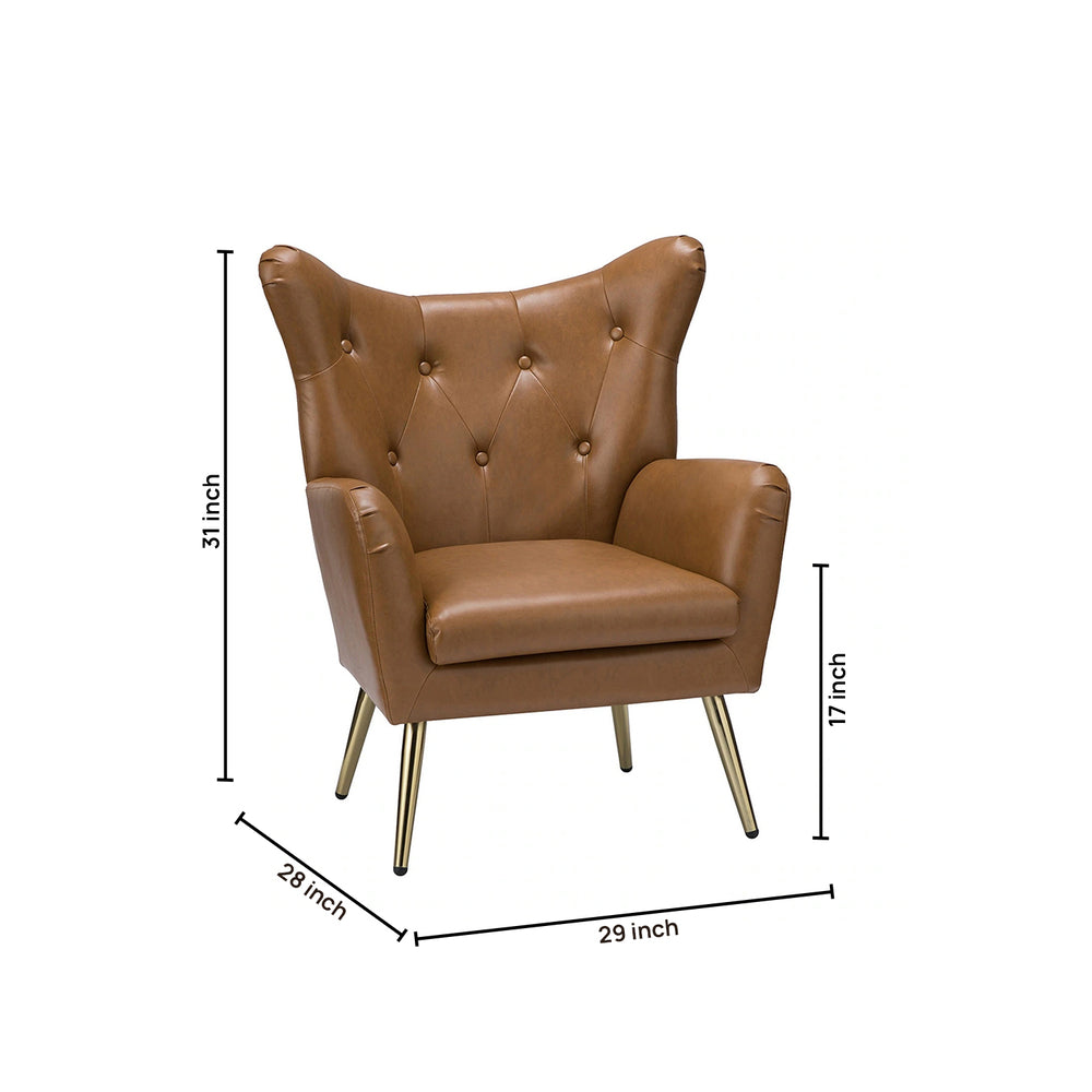 Hedley Accent Chair Tan | Classic Armchair Tan