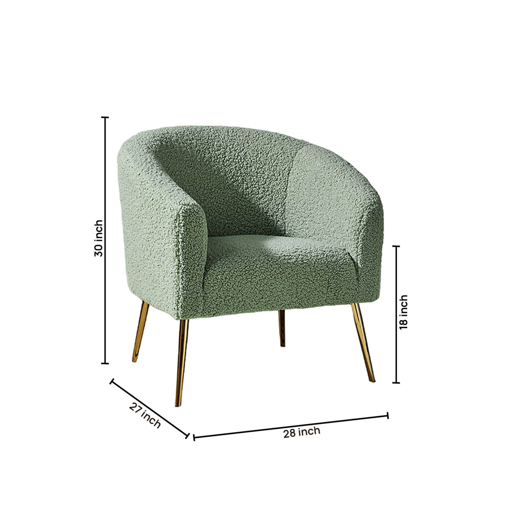 Herrin Accent Chair Green | Scandinavian Accent Chair Green