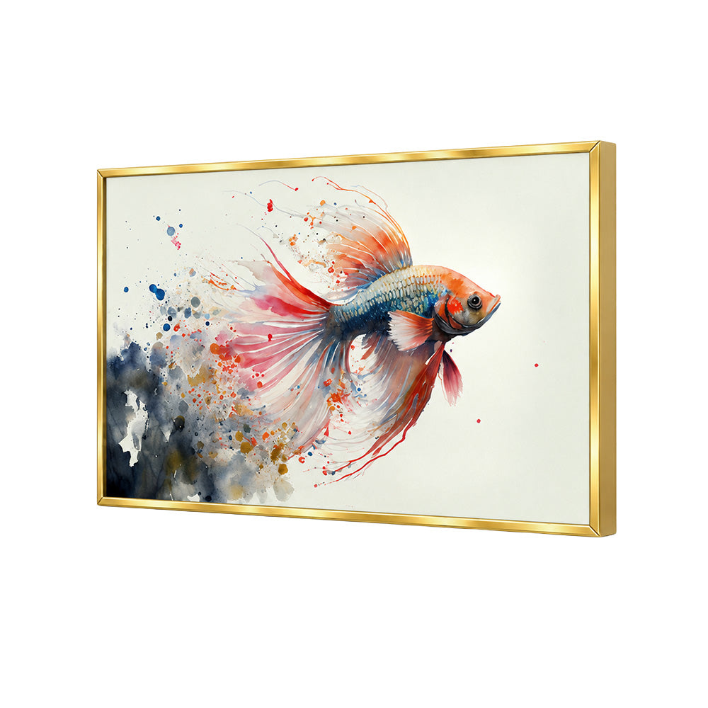 Koi Fish Watercolour Canvas Wall Painting