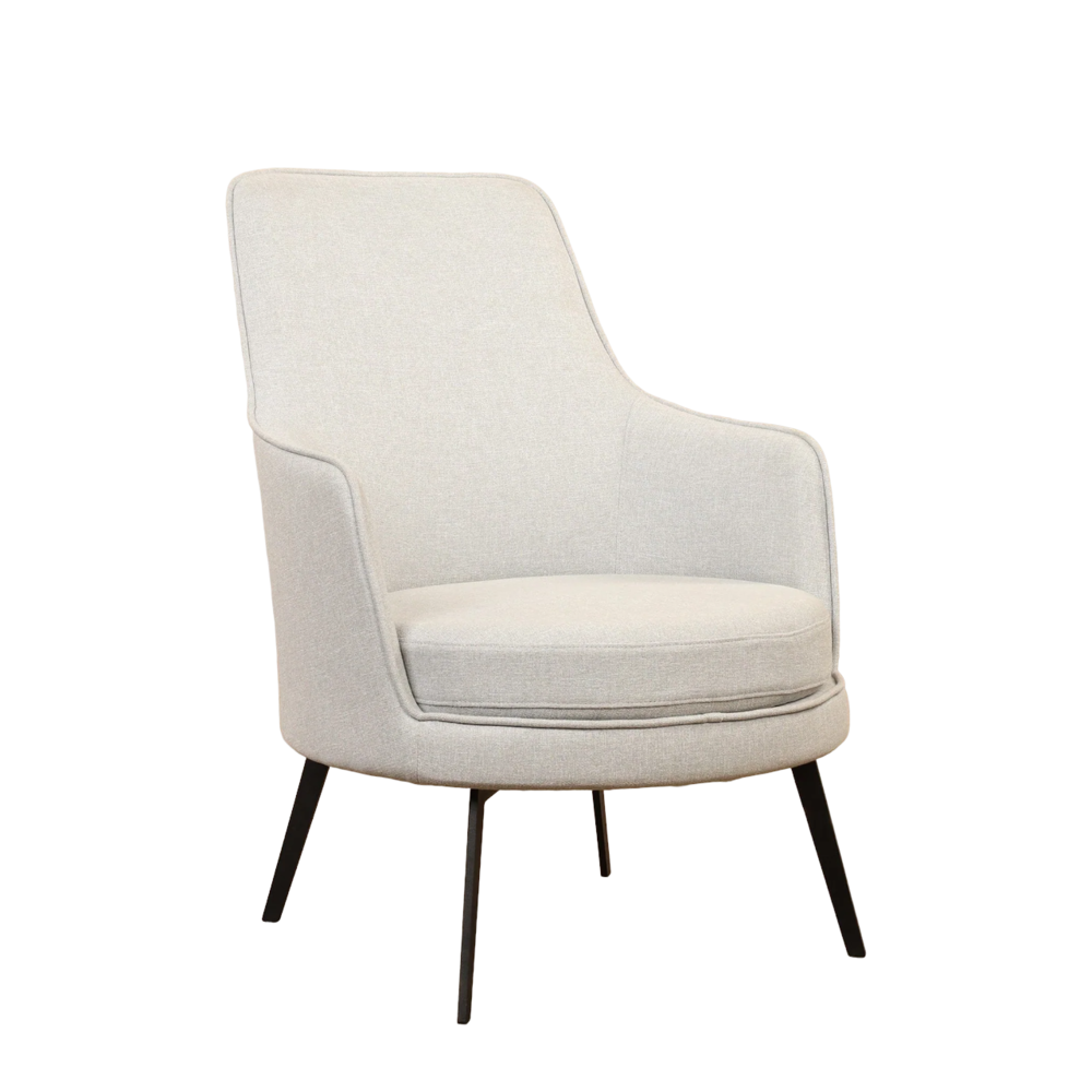 Bertita Accent Chair Grey | Compact Fabric Accent Chair Grey